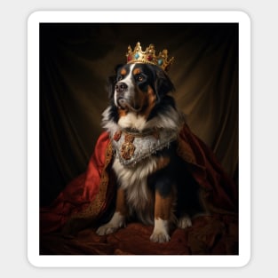 Majestic Bernese Mountain Dog - Medieval Swiss Queen Sticker